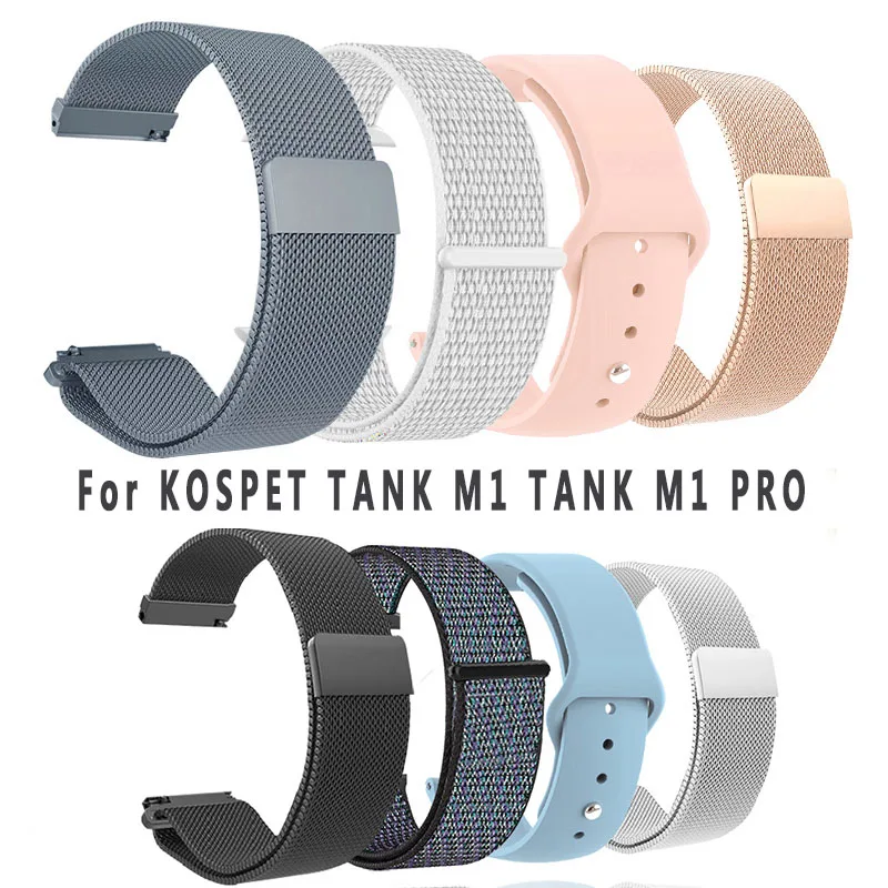 

Milanese Magnetic Loop Strap For KOSPET TANK M1/M1 PRO Smart Wristband nylon Bracelet Belts Correa For Kospet GTO Silicone Band