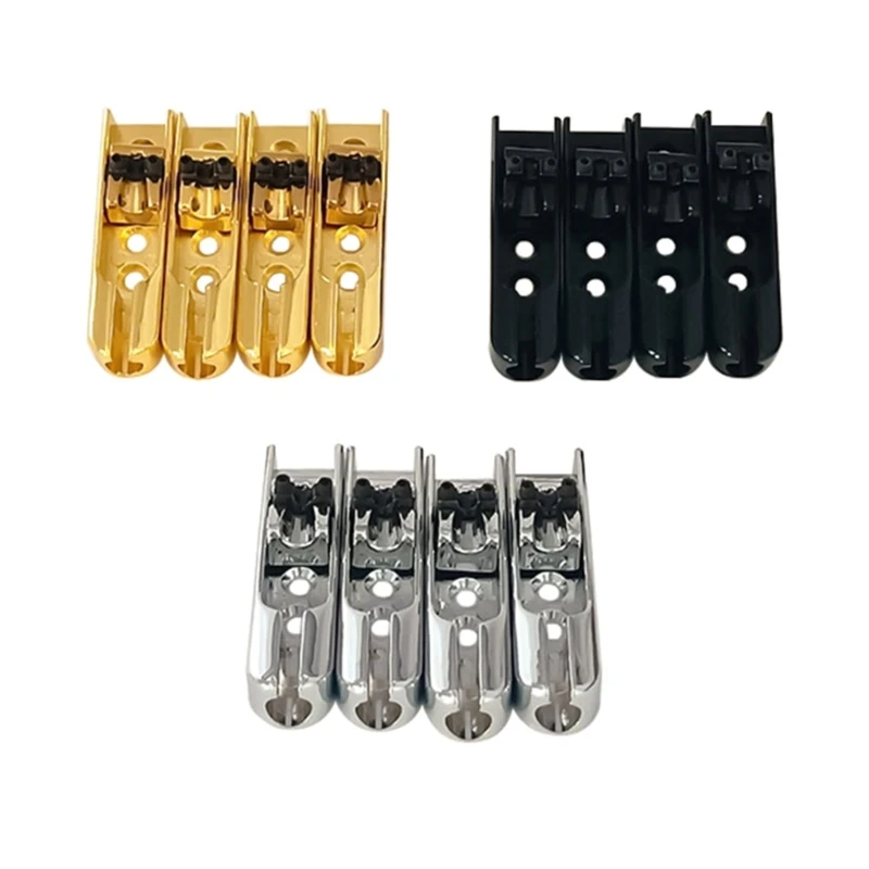 

4 Pcs Individual Bass Bridge Single String Bass Bridge for 4 String Bass Guitar A2UF