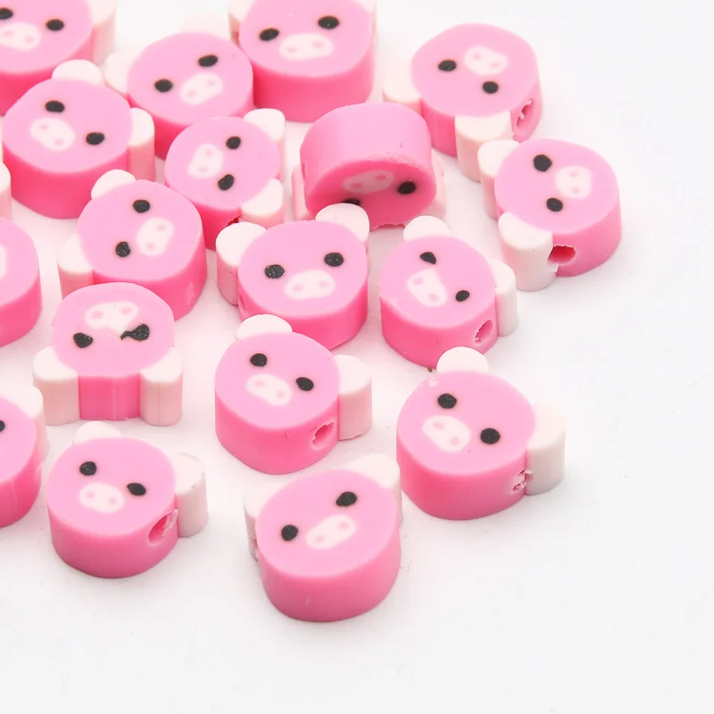 

Бусины из свиной глины 9x10 мм, полимерные бусины с отверстиями россыпью для изготовления детских украшений «сделай сам», аксессуары для ожер...