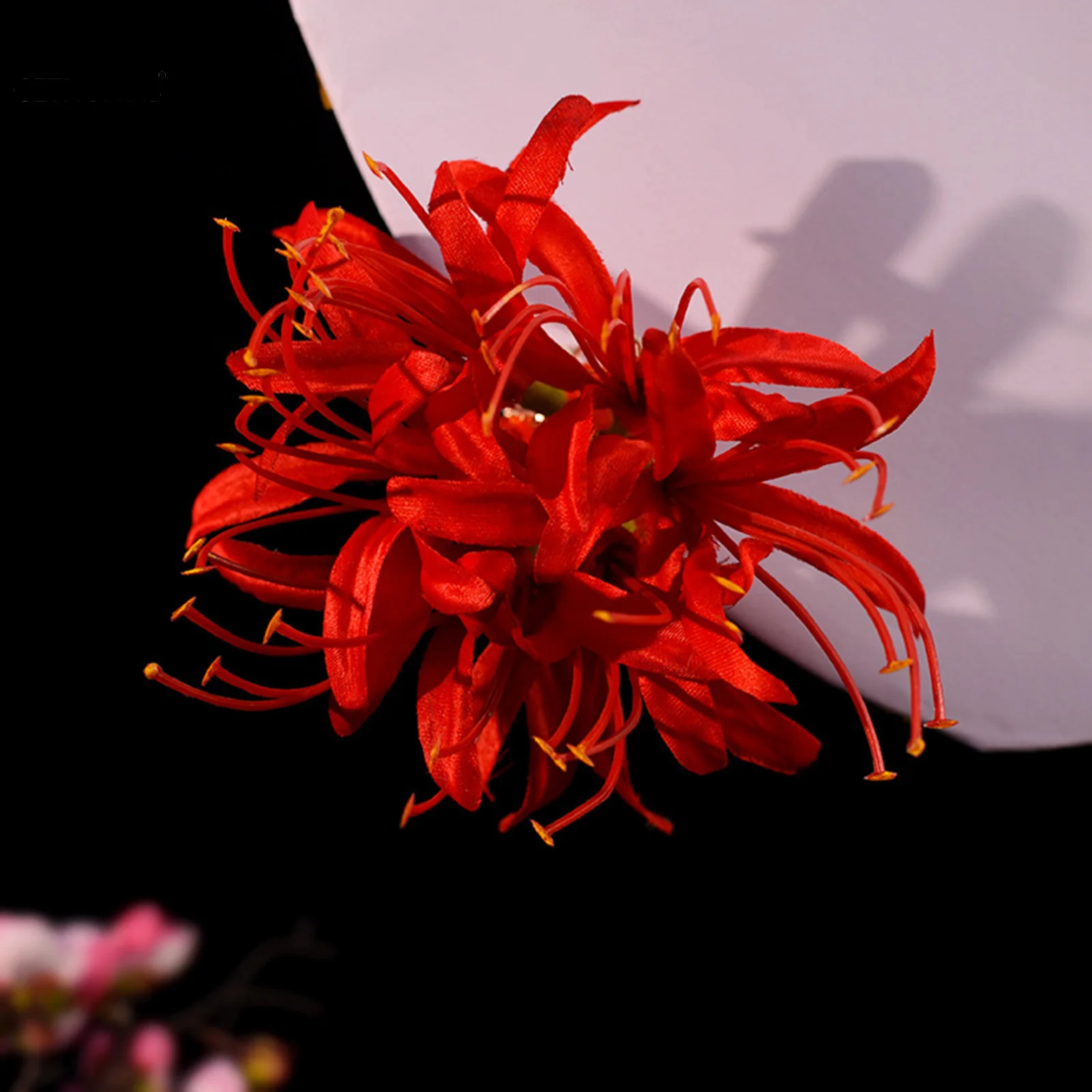 Заколки для волос с красными цветами Феи китайский ханьфу аксессуары винтажный