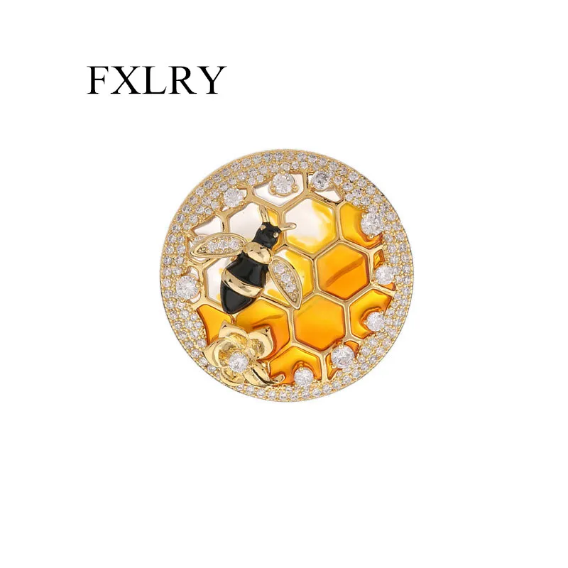 

10.28 новая одежда креативный индивидуальный дизайн чувственный Дизайн Аксессуары для пальто сотовая булавка может вращаться брошь в виде маленькой пчелы