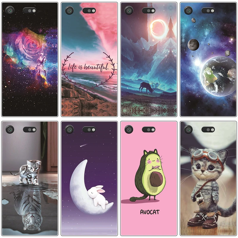 Чехол для Sony Xperia XZ1 G8341 G8342 5,2 дюйма, силиконовый мягкий ТПУ защитный чехол для телефона Sony Xperia XZ1 G8341 G8342