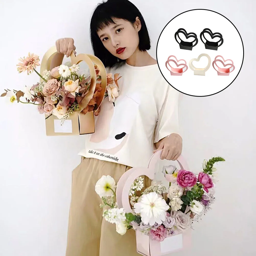 

6 шт., упаковочные коробки в форме сердца