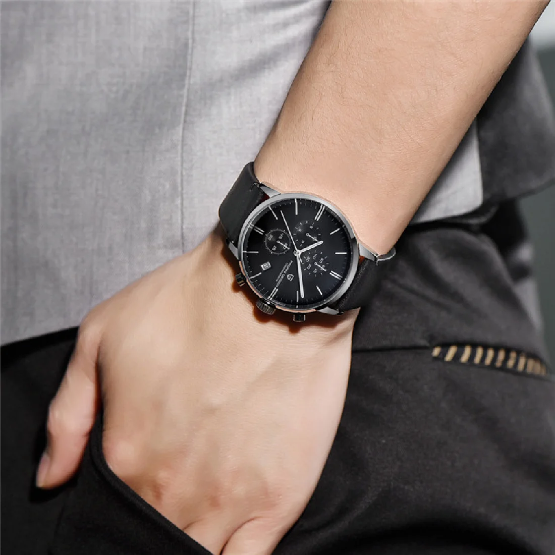 

PAGANI DESIGN New Luxury Fashion Sapphire Japan VK67 Mens Watches Quartz Pointer Chronograph Waterproof Wrist Accessories