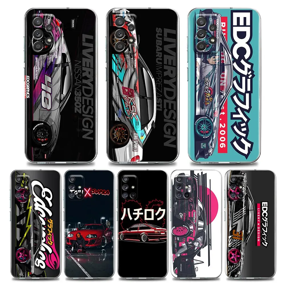 

Tokyo JDM Drift Sports Car Phone Case for Samsung A01 A11 A12 A13 A22 A23 A31 A32 A41 A51 A52 A53 A71 A72 A73 4G 5G TPU Case