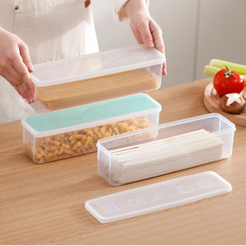 

Kitchen Noodle Spaghetti Container Household Cereal Preservation Storage Box with Cover Spaghetti Box Kitchen Food Container