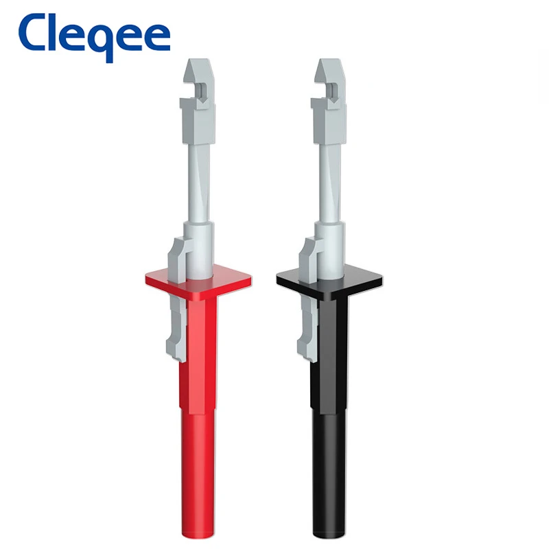 

Cleqee P5006 2PCS Insulation Multimeter Test Hook Clip Non-destructive Wire Piercing Test Probe with 4mm Socket 1000V 10A