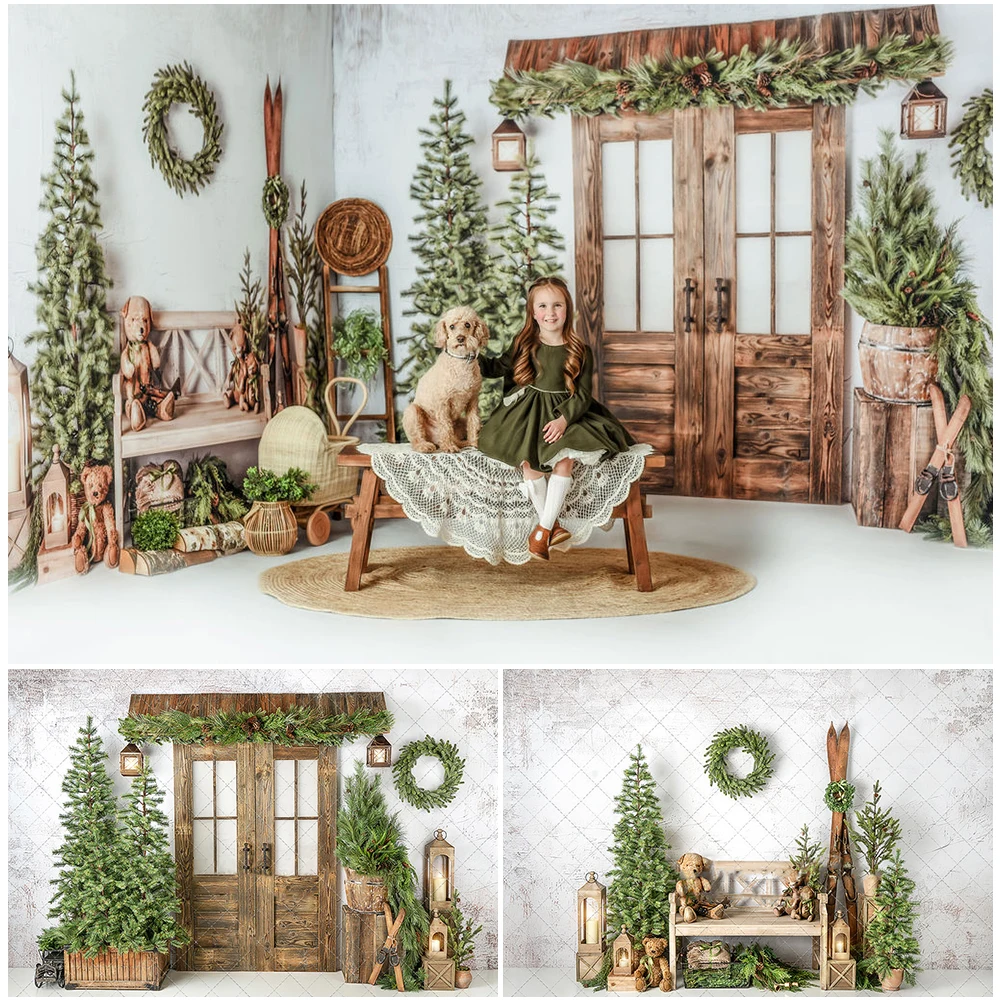 Рождественский очаровательный праздничный фон для фотосъемки с золотым