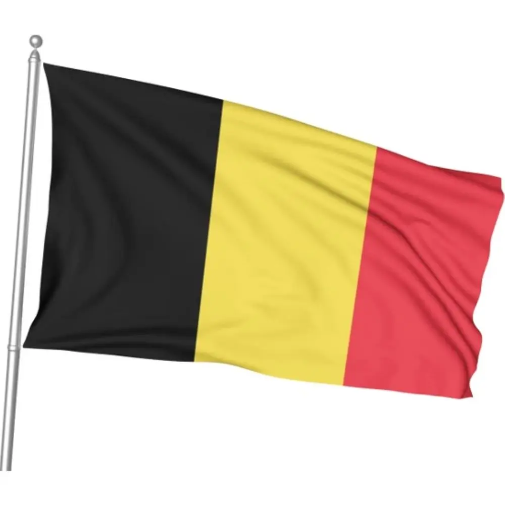 

Флаг бельгийский флаг 70x105 см, Сделано в Турции, Высококачественная полиэфирная ткань, драпировка для ручек.