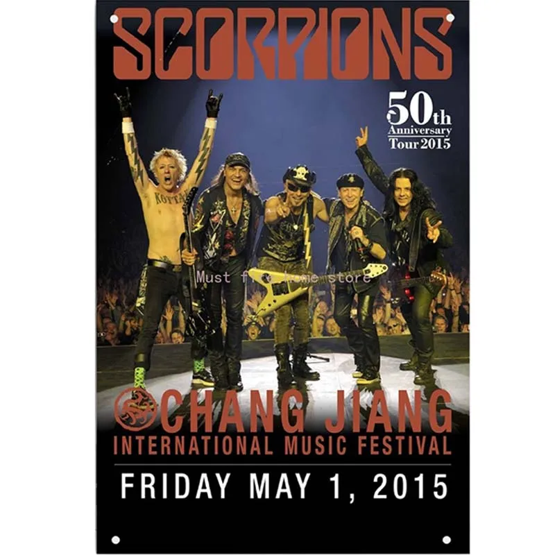

Scorpions Rock Band Poster Tin Painting Tin Sign Metal Sign Bar Pub Home Wall Decoration room decor