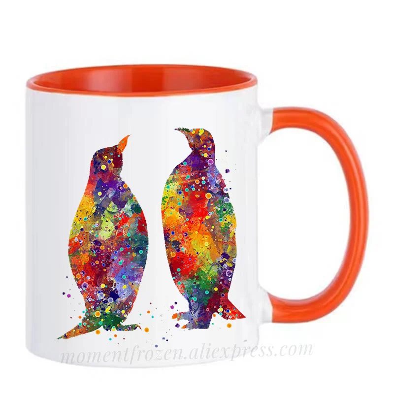 

Penguin Mugs Valentine's Day Gifts Mama Mom Mugen Papa Drinkware Daddy Dad Coffeeware Wife Husband Lover Couples Drink Tableware