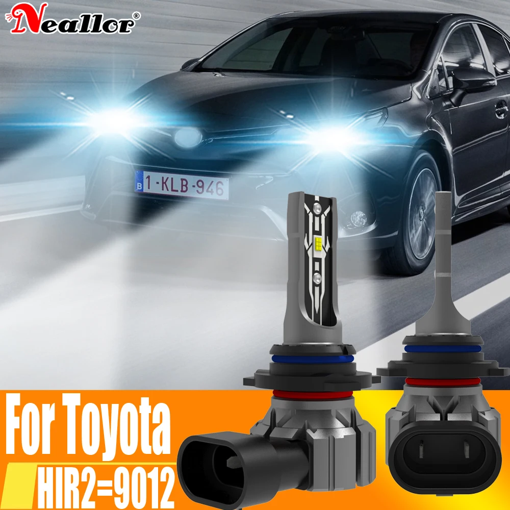 

2x HIR2 Led Headlight Canbus No Error 9012 Car Bulb High Power 6000K White Light Diode Lamp 12v 55w For Toyota Avensis 2015~2023