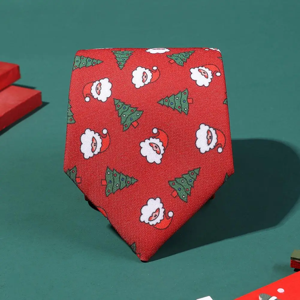 

Рождественский галстук в рождественском стиле, мультяшный Санта-Клаус, снеговик, изысканный праздничный аксессуар для вечеринки, мужской костюм, пальто