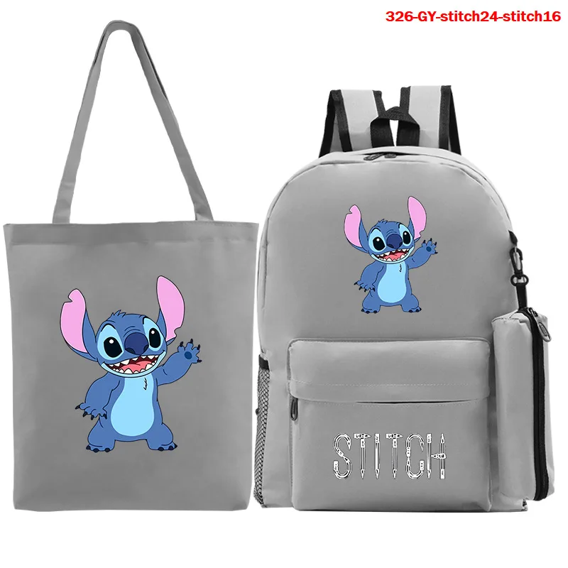 

3 Pcs/Set Disney Bags Anime Stitch Schoolbags Cartoon Kawaii Backpacks Leisure Travel Backpacks Large Capacity Storage Bags Gift
