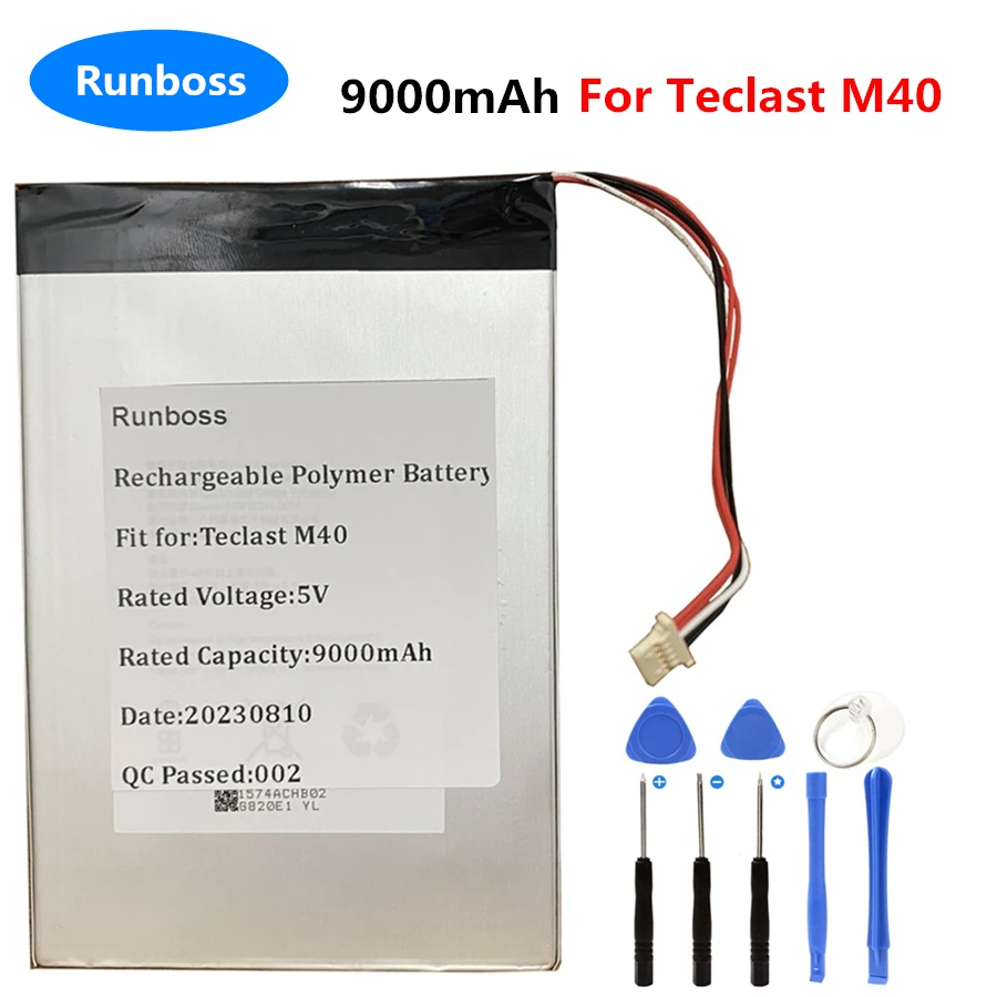 9000 мАч новый аккумулятор высокой емкости для планшетного ПК для Teclast M40 22 Вт/ч 3,8 в 5 проводов вилка
