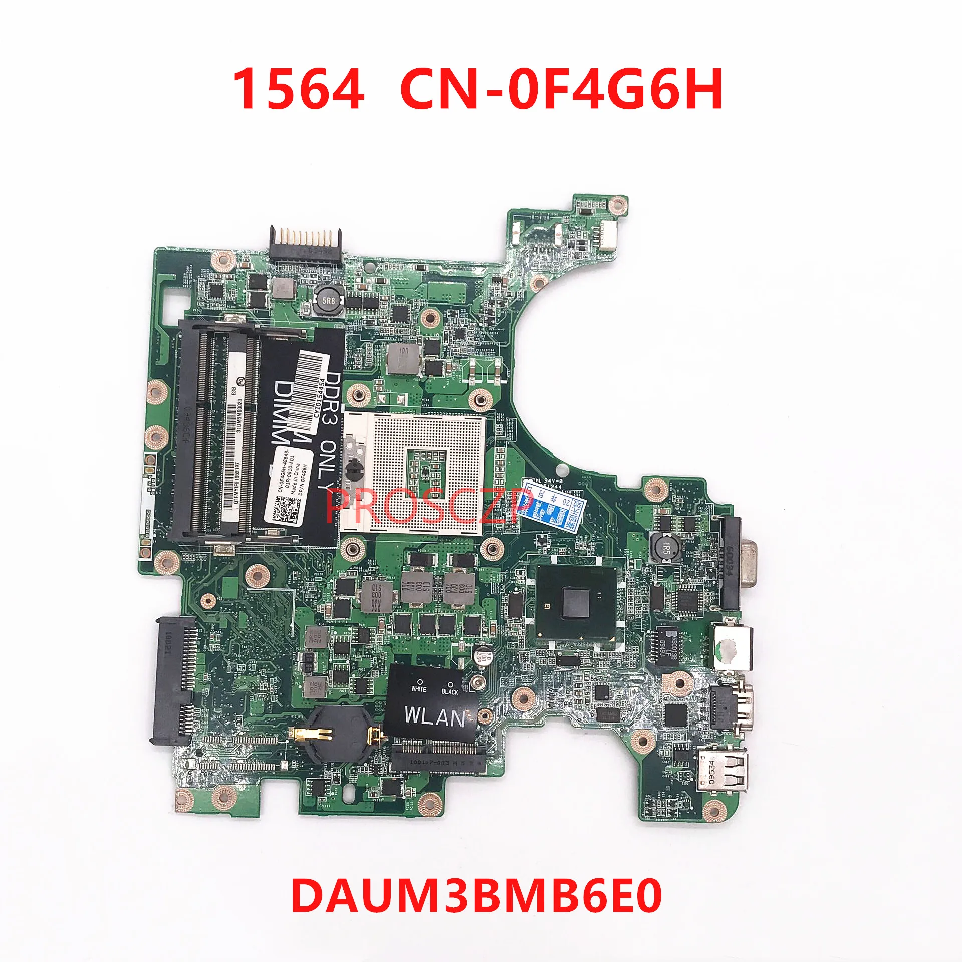 Free Shipping High Quality Mainboard For DELL 1564 Laptop Motherboard CN-0F4G6H 0F4G6H F4G6H DAUM3BMB6E0 With HM55 100%Tested OK