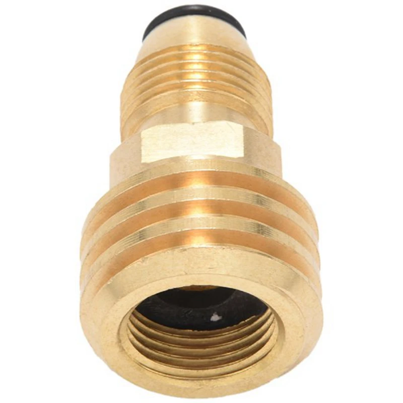 

2Pcs Propane Gas Adapter Converts POL LP Tank Service Valve To QCC1/Type1 Outlet Brass Adapter