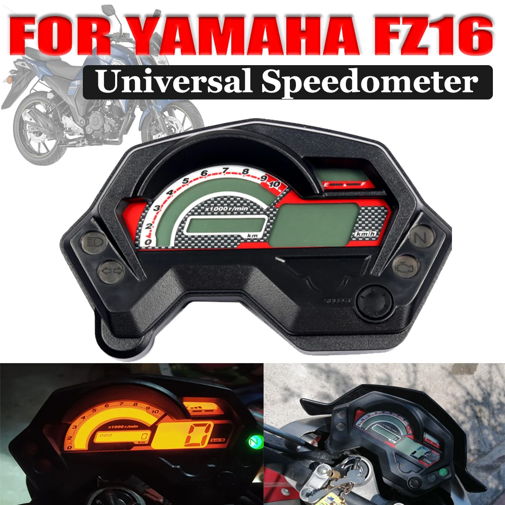 Velocímetro Digital Universal para motocicleta, Indicador electrónico con pantalla LCD, tacómetro para Yamaha FZ16 FZ 2,0 16 Cafe Racer