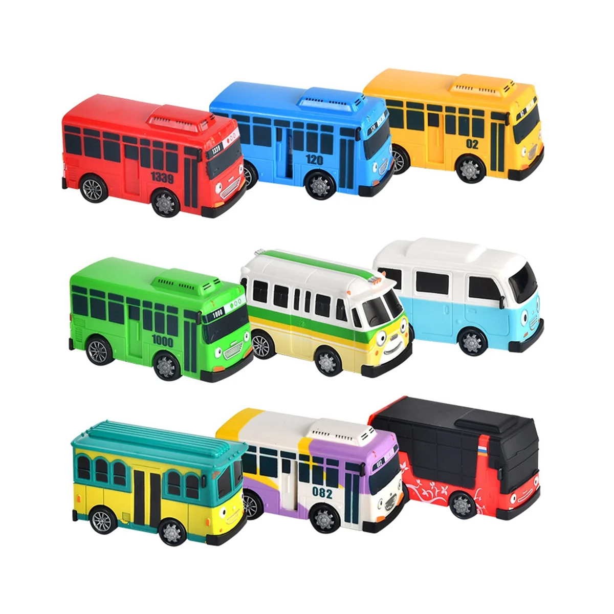 

9PCS Mini Bus Toy Car,Pull Back Toy Cars, Model Car for Kid'S Boys Friends and Children, Birthday Party Gift