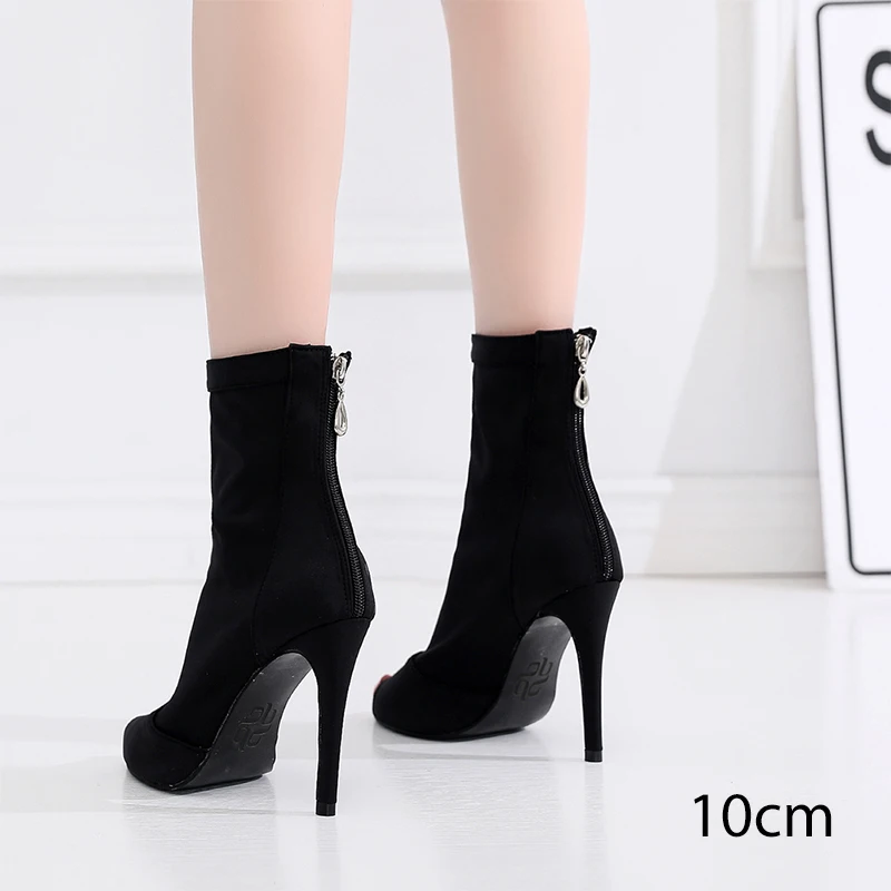 Women's Latin Dance Shoes High Heels Elegant Ballroom Dancing Shoes for Women Soft Suede Sole Salsa Sandals Boots