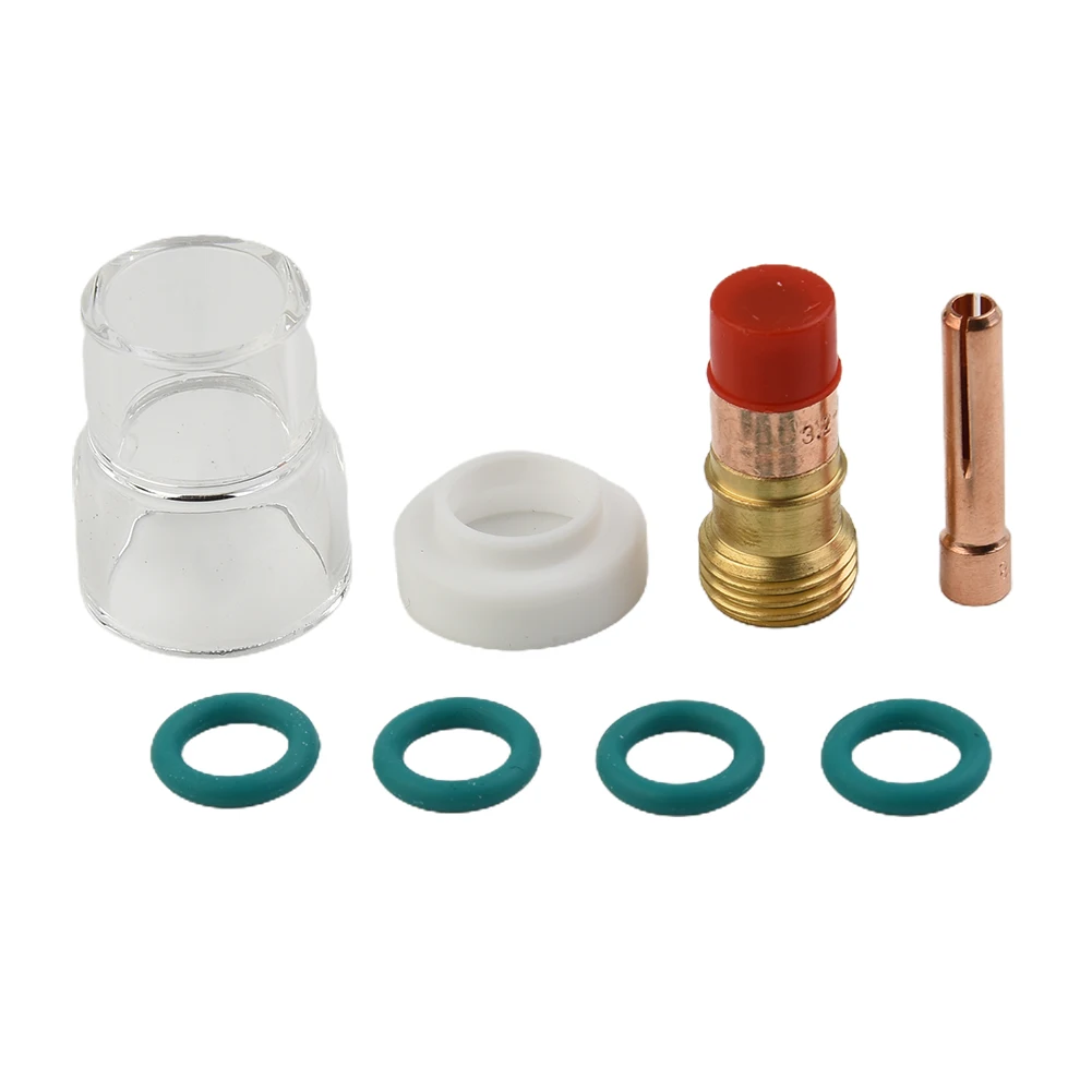 

Part Gas Lens 3.2mm 1/8\\\" 10N25S Stubby Collet 9pcs Collets Body Stubby Gas Lens For WP-17/18/26 TIG High quality