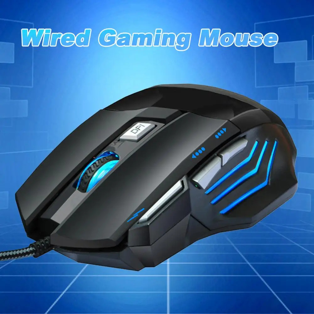 

ZUOYA MMR3 Wired Mouse Luminous Mute/Sound 7 Buttons 2400DPI Optical USB Game Mice for Computer