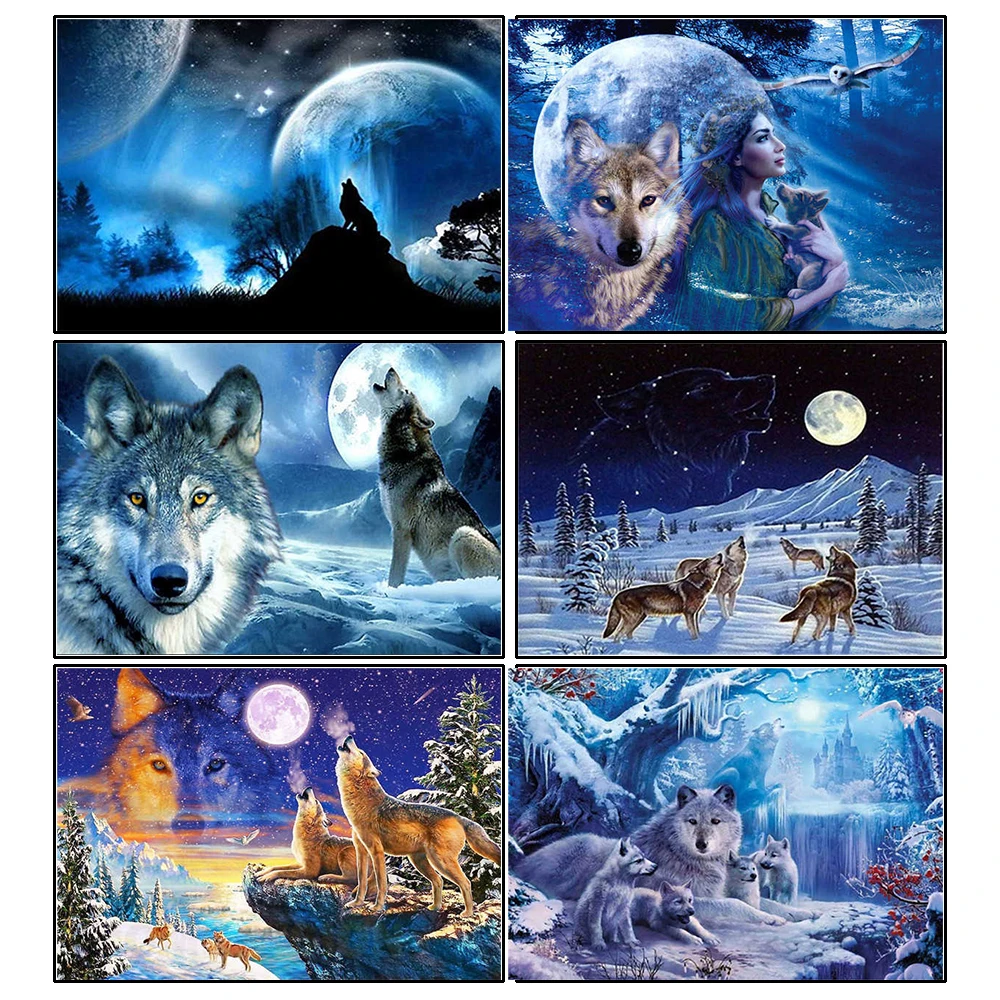 5D алмазная живопись волк набор для рукоделия полная вышивка Алмазная животные