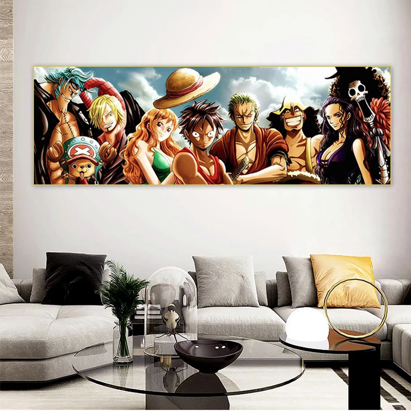 

ONE PIECE Anime Posters And Prints Japanese Manga Luffy Animation Canvas Painting Kids Bedroom Home Decoration Wall Art Pictures