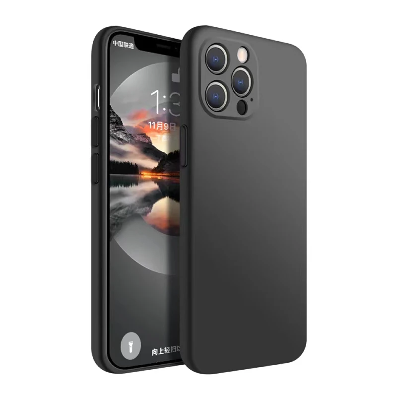 

Luxury Square Frame Liquid Silicone Case For iPhone 13 12 11 Pro Max Mini 13pro XR X XS 7 8 Plus SE 2 3 Soft Shockproof Cover