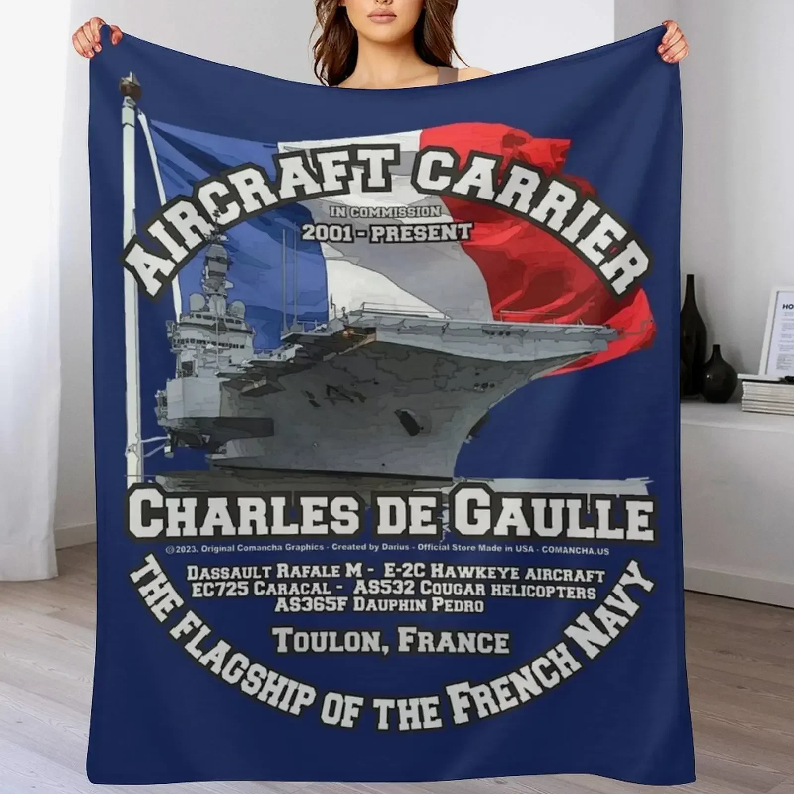 Charles de Gaulle - Франция ветеранты-переноски для самолетов плед милые одеяла среды