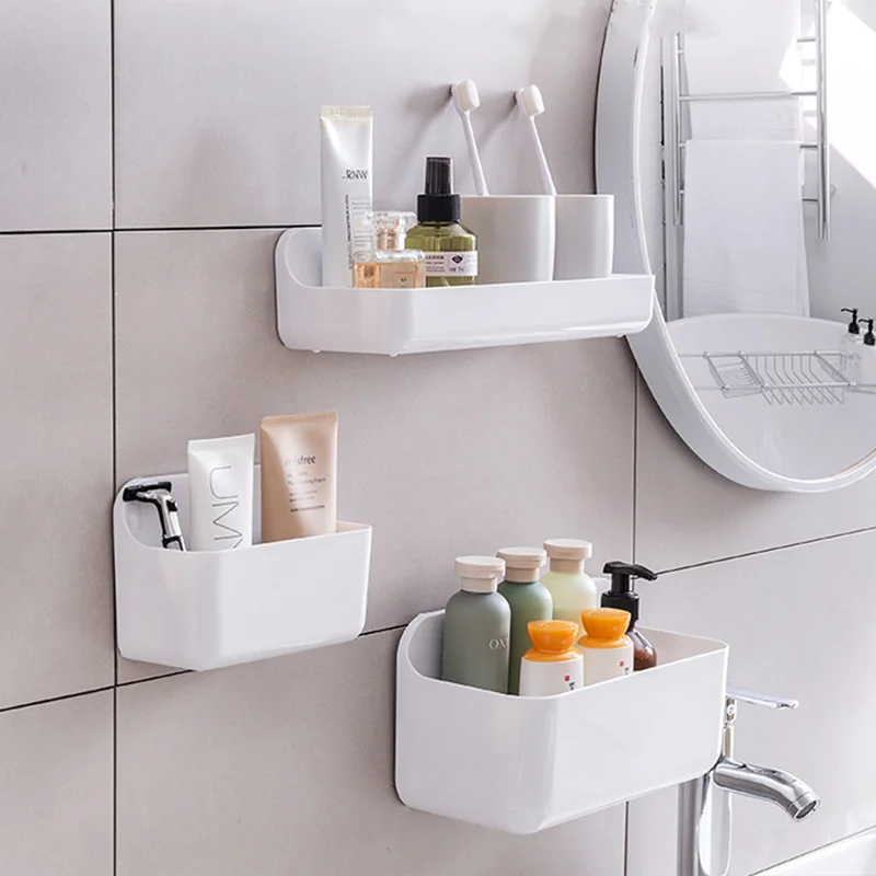 

Wall Mounted Bathroom Shelf Fast Drain Multifunction Shower Organizers Kitchen Spice Storage Home Toilet Storage Accessories