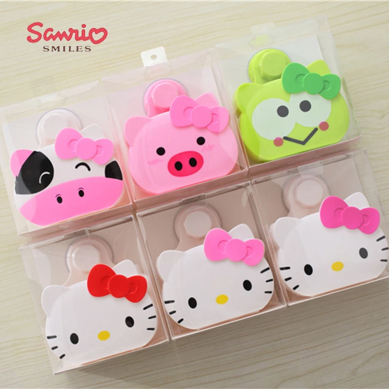 Kawaii Sanrio Hello Kittys Y2K Storage Rack Anime Cute Toothpaste and Toothbrush Hanging Storage Box Gifts Toys for Girls