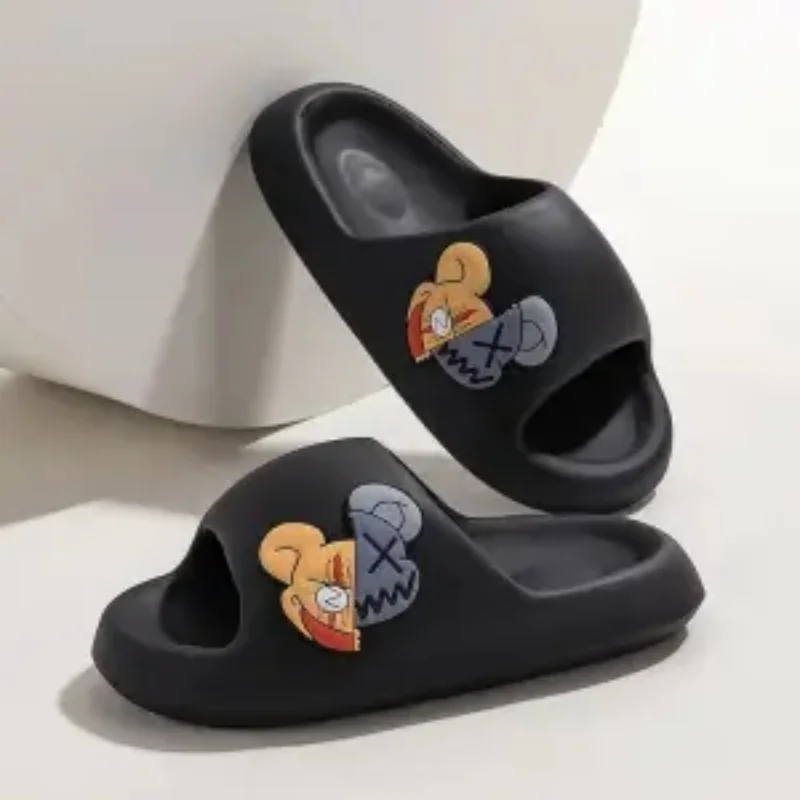 BEVERGREEN Thick Sole Women Slippers Luxury Personality Bear Design Slides Bathroom Beach Indoor Sandals Summer Couple Shoes