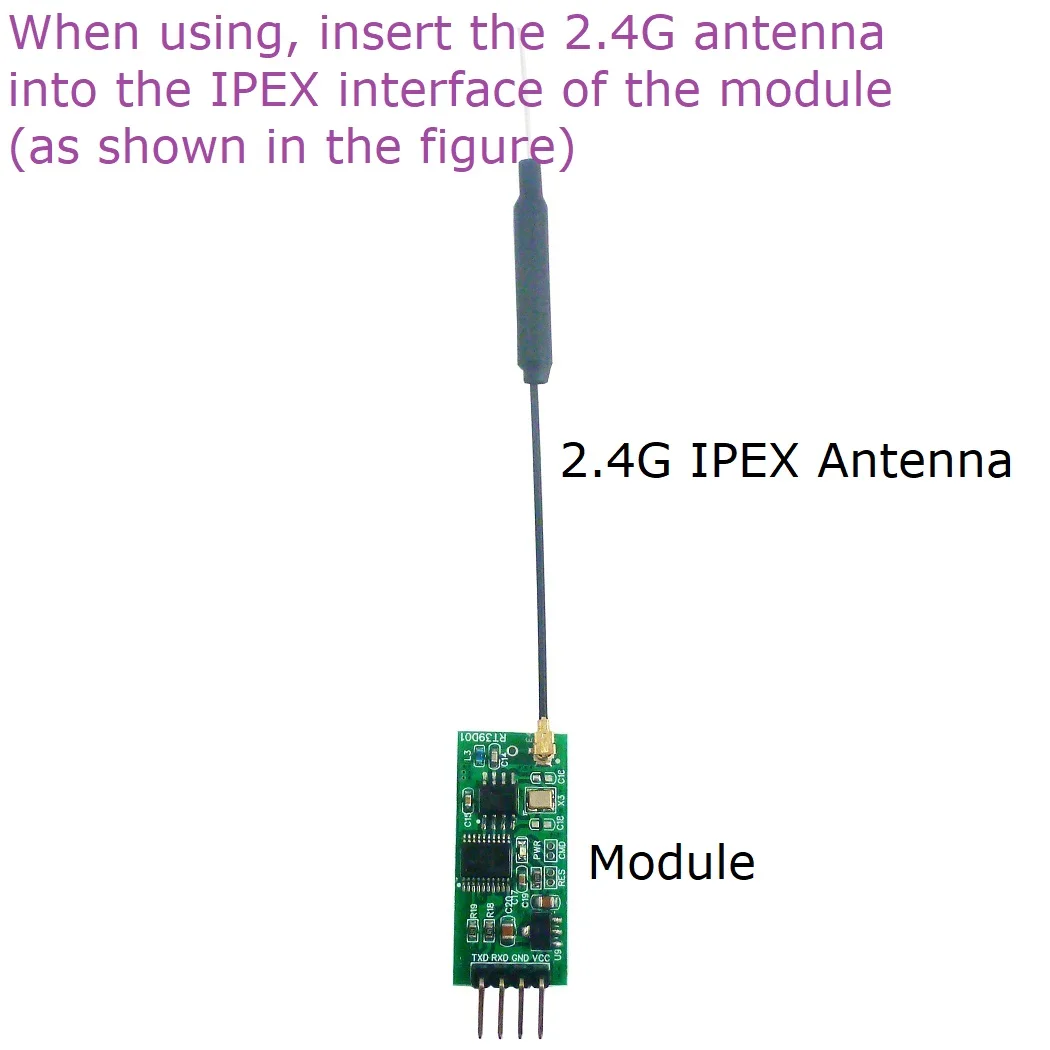 2.4G Wireless Serial Port Transceiver Module RF 2.4G IPEX Antenna UART TTL232 for Arduino Raspberry pi MEGA2560 DUE