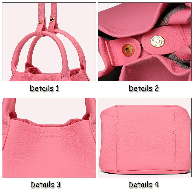 2022 New Luxury Soft Genuine Leather Women's Bag Cream Color Vegetable Basket Lady Handbag Brand Designer Shoulder Fashion Bag