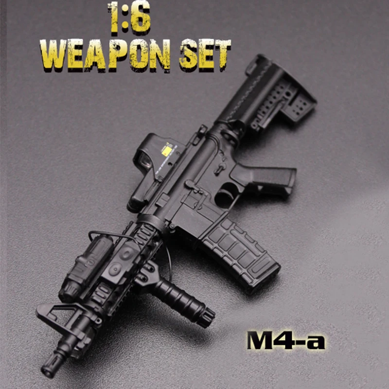 

ViiKONDO 1/6 Action Figure Mini Weapon Accessories Minitimes HK416 vs M4 Rifle Gun DIY Model Assembly Toy for 12" Army Men Game