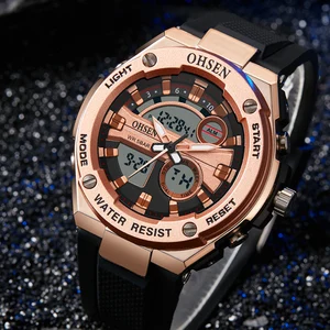 Imported 2023 OHSEN Men Watches Top Brand Luxury Men‘s Wrist Watches For Male Clock Sports Watch Waterproof