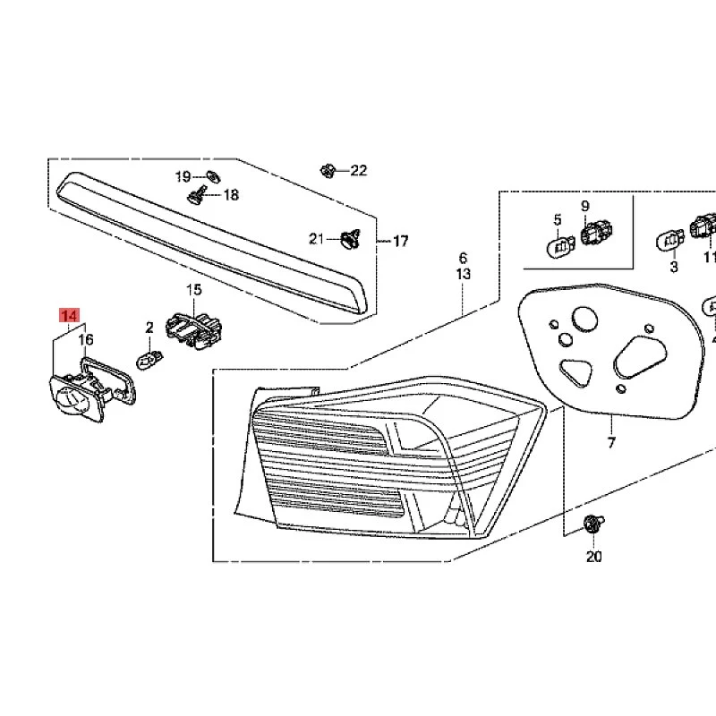 Подходит для заднего номерного знака 2006 Ho nd aC iv ic CR VC Od ys se yA cc или d
