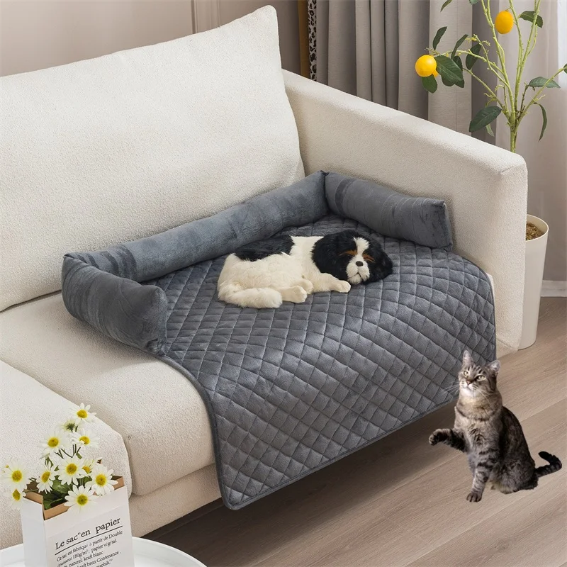 

Pet Dog Bed Sofa Blanket for Medium Large Dogs Removable Washable Mat Warm Kennel Pet Cat Mats Couch Protector Pet Beds Towel