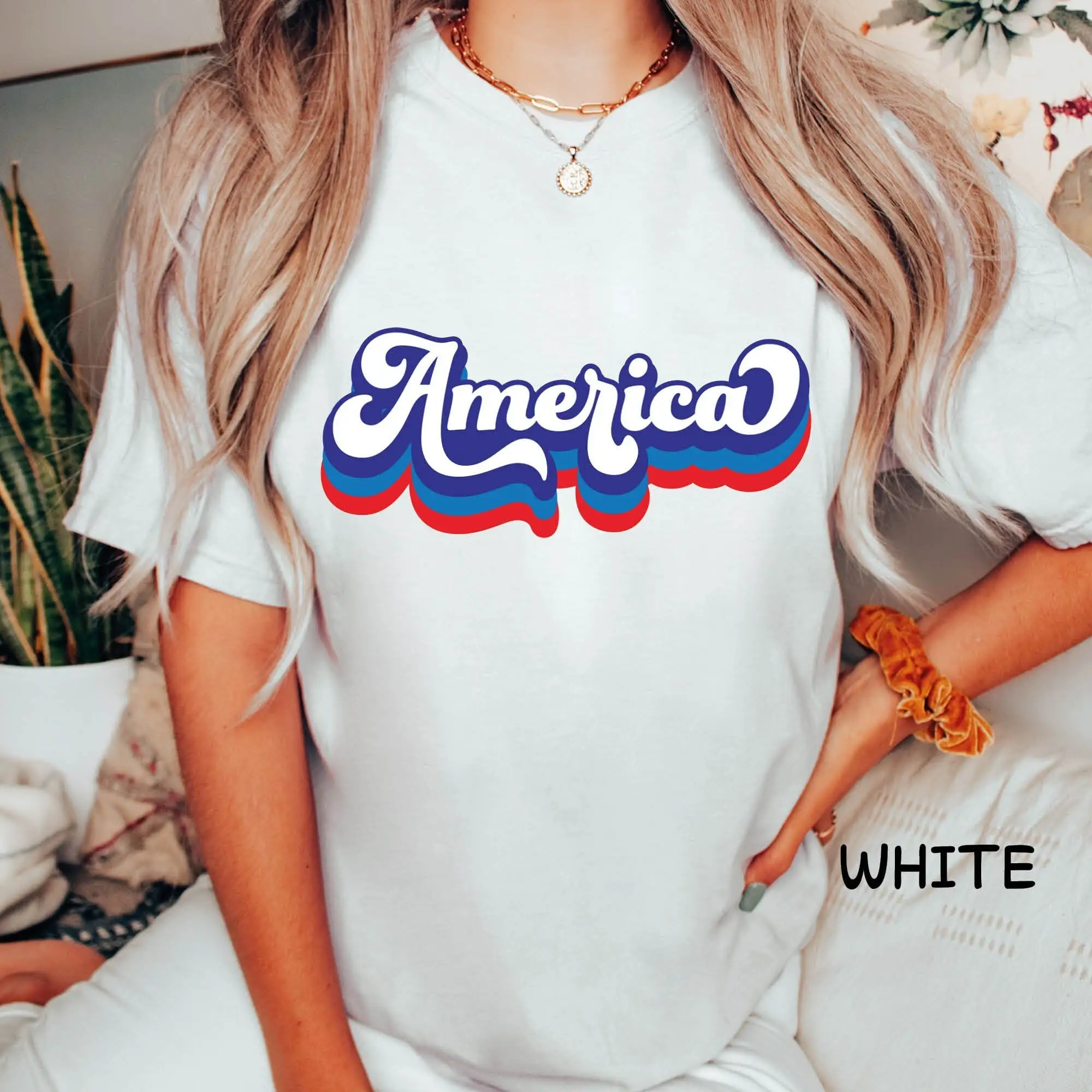 Футболка Comfort Colors Distressed America День памяти Свобода 4 июля Патриотическая
