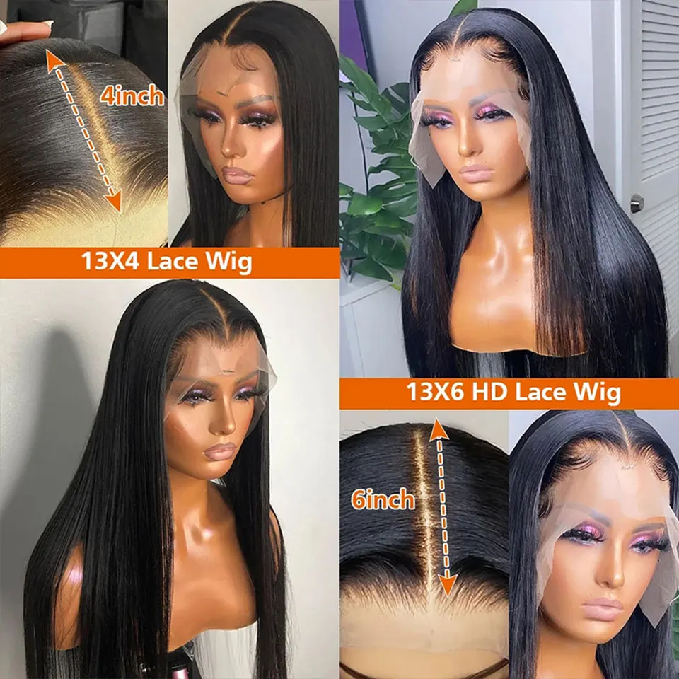 360 Lace Frontal Wig Human Hair Pre Plucked Brazilian Hair 30 lnch Wigs For Women Human Hair Straight 13x6 Hd Lace Frontal Wig