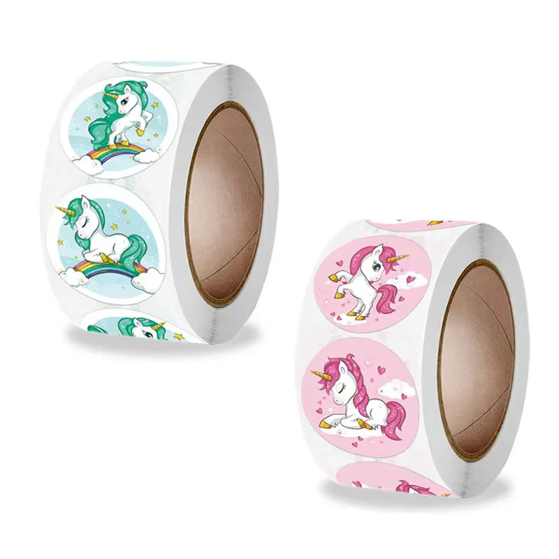 

50-500pcs Cartoon Animal Stickers for Kids Thank you Stickers DIY Gift Sealing Label Teacher Reward Encourage Sticker