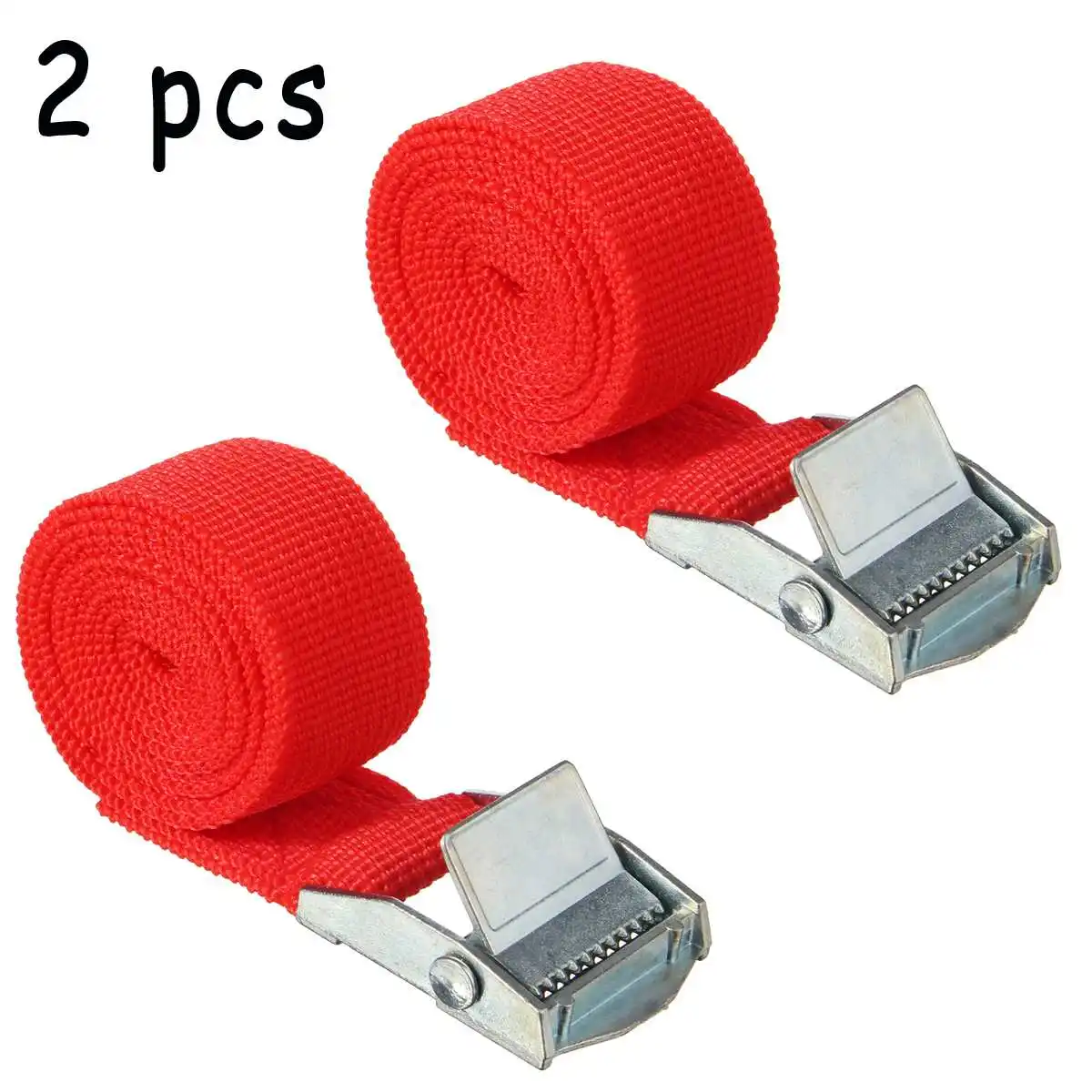 

2Pcs/set Polyester Quick Release Lashing With Buckle Tying Straps For Cargo Tie Down Car Roof Rack Luggage Kayak Carrier Moving