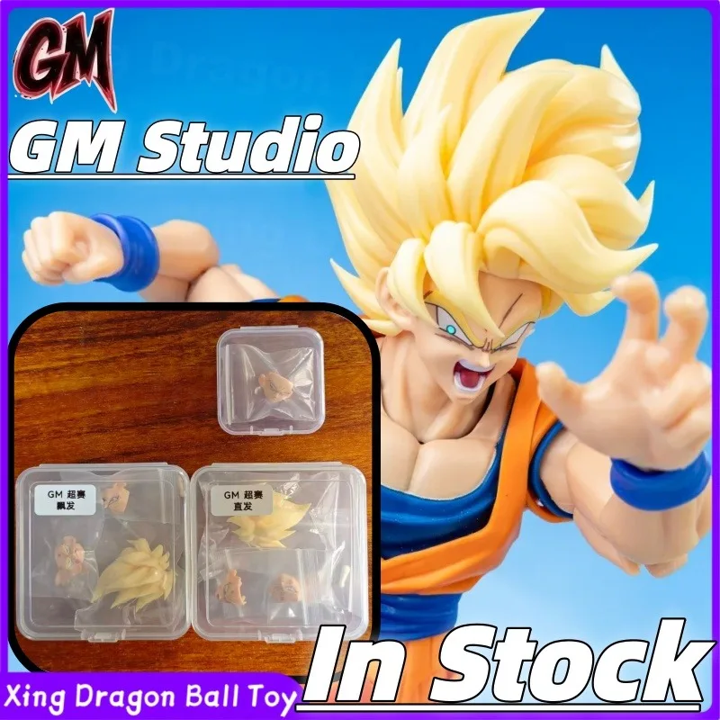 Фото 【Доставка в течение 24 часов】Dragon Ball Z SHF GM Studio (прямые волосы / вьющиеся волосы) Набор аксессуаров для головы Супер Сайяна Гоку, игрушка №1