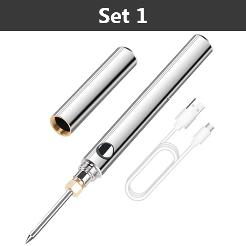 Электрический паяльник с беспроводной зарядкой, 15 Вт, набор ручек, беспроводной USB-паяльник с литиевой батареей, портативное устройство для пайки