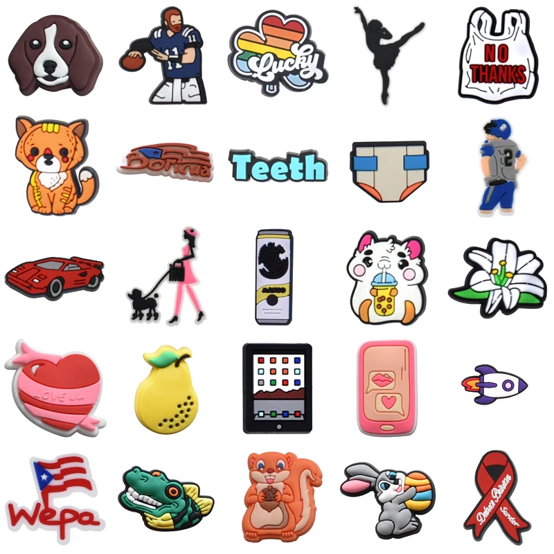 

Shoes Accessories Men Kids Shoe Charms Girl Para Pins Gifts Boy Women Charm Packs Wholesale Bulk Decorations for Crocs Set Jeans