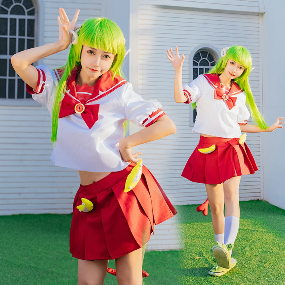 

Anime Welcome To Demon School Iruma-kun Valac Clara Cosplay Costume Devil Tail Top Skirt Stockings Custom Women Sailor Suits