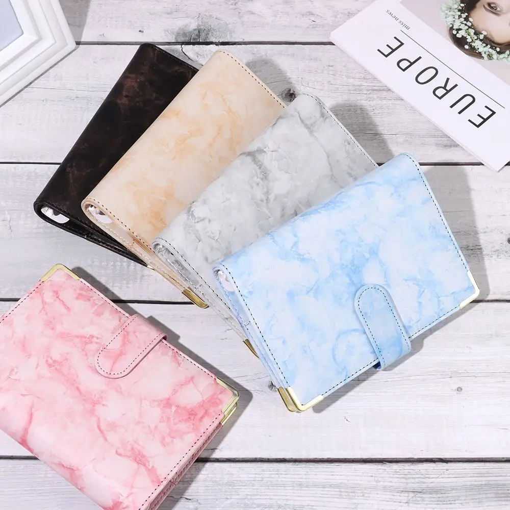 A6 из искусственной кожи Marbling блокнот с объемными листьями Бюджетный