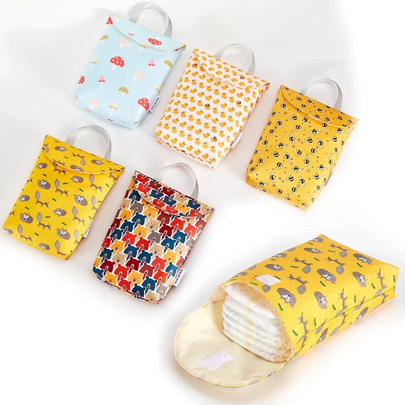 

Multifunctional Baby Diaper Caddy Organizer Reusable Waterproof Fashion Prints Wet/Dry Bag Mummy Storage Bag Travel Nappy Bag