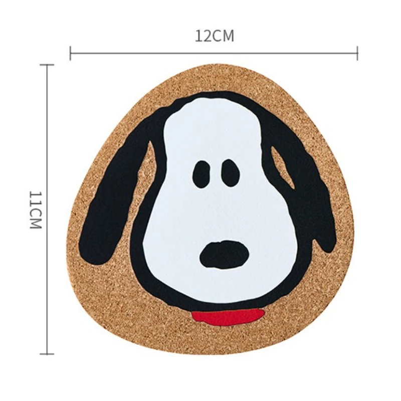 

Деревянная подставка для чашек Kawaii Snoopy, нескользящая подставка-салфетка, милая мультяшная подставка для дома, кухни, гостиной, прочная, термостойкая, для чая и кофе